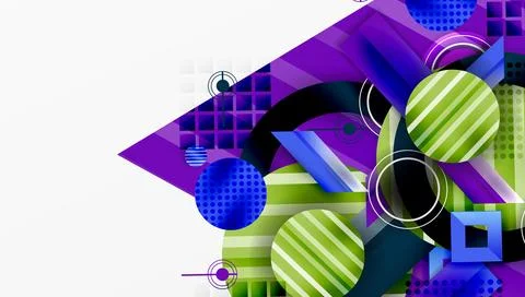 Dynamic complex geometric abstract background Stock Illustration