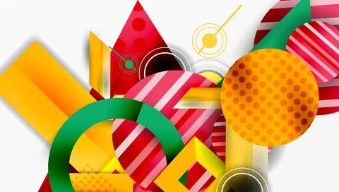 Dynamic complex geometric abstract background Stock Illustration