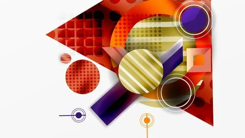 Dynamic complex geometric abstract background Stock Illustration