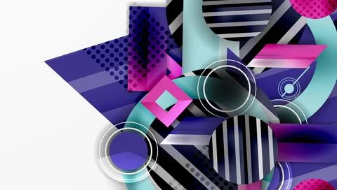 Dynamic complex geometric abstract background Illustrazione stock