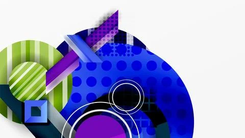Dynamic complex geometric abstract background Stock Illustration