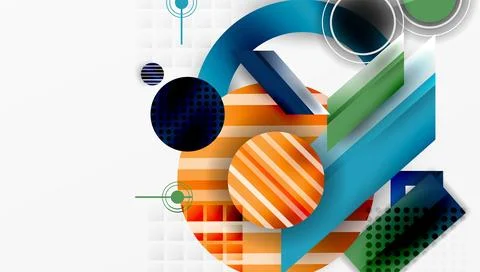 Dynamic complex geometric abstract background Stock Illustration