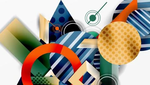 Dynamic complex geometric abstract background Stock Illustration