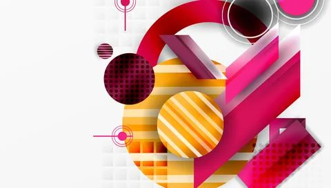 Dynamic complex geometric abstract background Stock Illustration