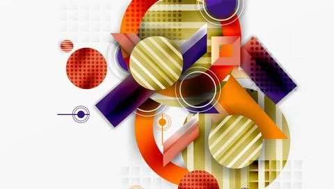 Dynamic complex geometric abstract background Illustrazione stock