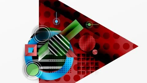 Dynamic complex geometric abstract background Illustrazione stock