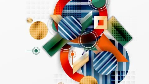 Dynamic complex geometric abstract background 스톡 일러스트