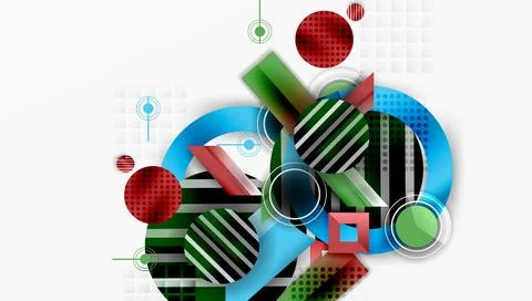 Dynamic complex geometric abstract background Illustrazione stock