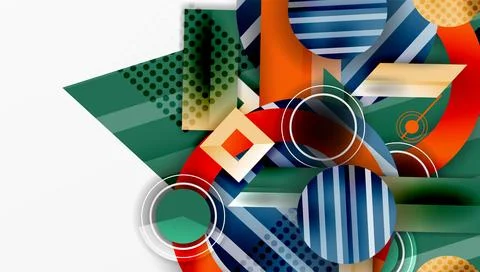 Dynamic complex geometric abstract background Illustrazione stock