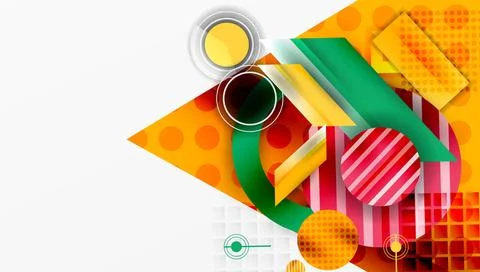 Dynamic complex geometric abstract background Illustrazione stock