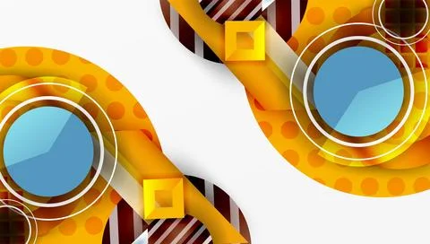 Dynamic complex geometric abstract background Stock Illustration