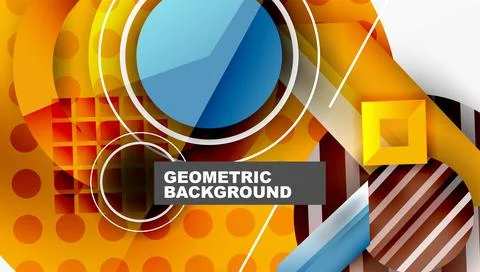Dynamic complex geometric abstract background Stock Illustration