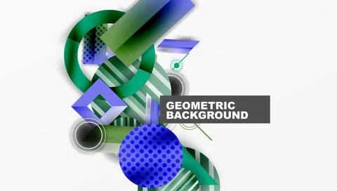 Dynamic complex geometric abstract background Stock Illustration