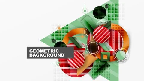 Dynamic complex geometric abstract background Stock Illustration