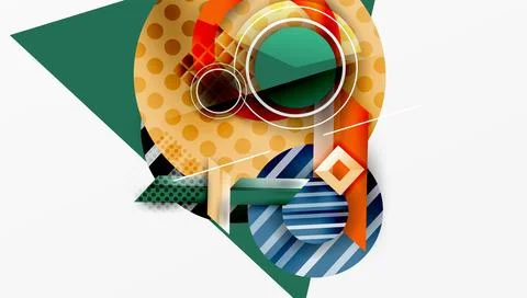 Dynamic complex geometric abstract background Stock Illustration