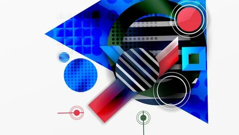 Dynamic complex geometric abstract background Stock Illustration