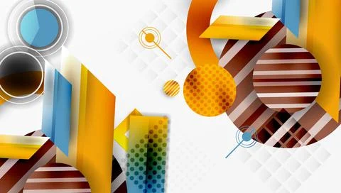 Dynamic complex geometric abstract background Illustrazione stock