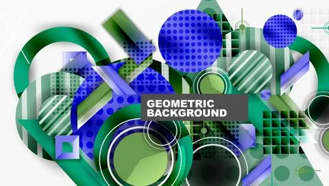 Dynamic complex geometric abstract background Illustrazione stock