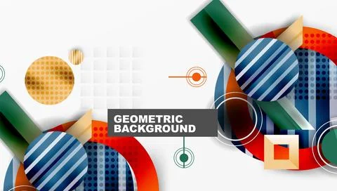 Dynamic complex geometric abstract background Stock Illustration