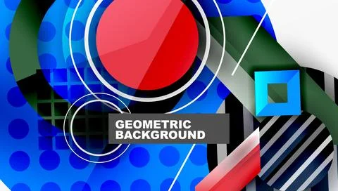 Dynamic complex geometric abstract background Illustrazione stock