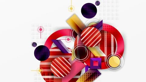 Dynamic complex geometric abstract background Stock Illustration