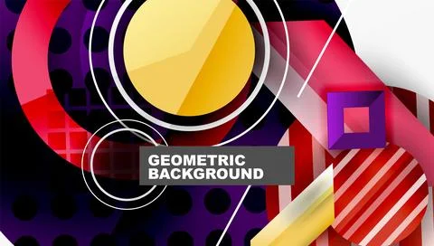 Dynamic complex geometric abstract background Illustrazione stock