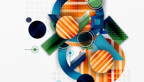 Dynamic complex geometric abstract background Illustrazione stock