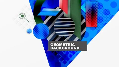 Dynamic complex geometric abstract background Illustrazione stock