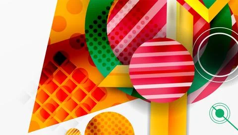 Dynamic complex geometric abstract background Stock Illustration