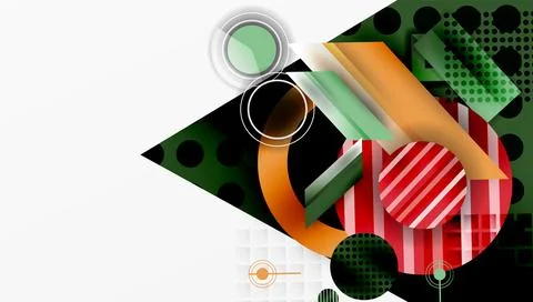 Dynamic complex geometric abstract background Stock Illustration