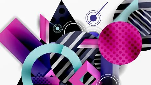 Dynamic complex geometric abstract background Illustrazione stock