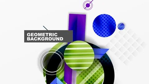 Dynamic complex geometric abstract background Stock Illustration