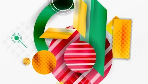 Dynamic complex geometric abstract background Stock Illustration
