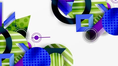 Dynamic complex geometric abstract background Stock Illustration