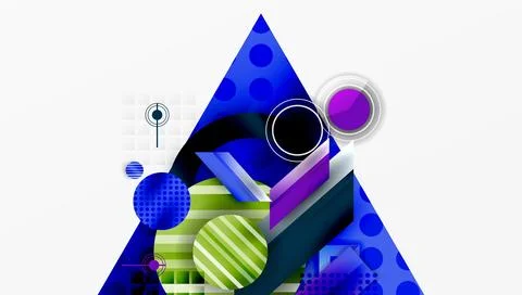 Dynamic complex geometric abstract background Stock Illustration