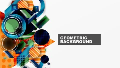 Dynamic complex geometric abstract background Stock Illustration