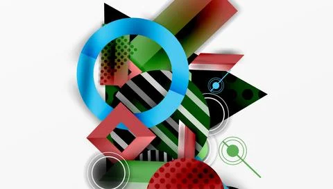 Dynamic complex geometric abstract background Stock Illustration
