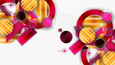 Dynamic complex geometric abstract background Stock Illustration