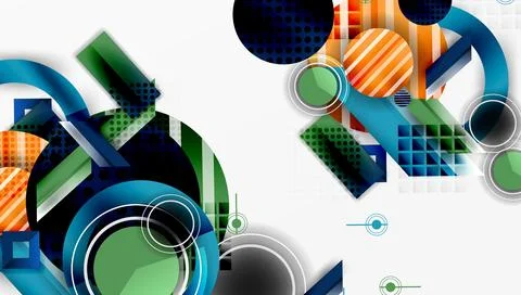 Dynamic complex geometric abstract background Illustrazione stock