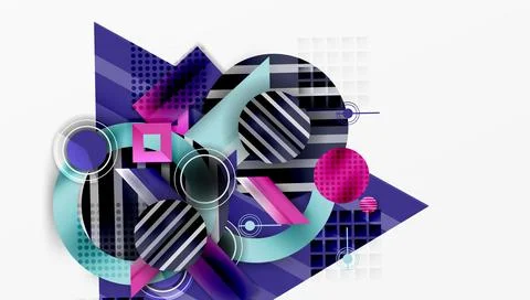 Dynamic complex geometric abstract background Illustrazione stock