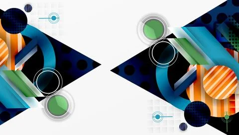 Dynamic complex geometric abstract background Illustrazione stock