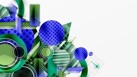 Dynamic complex geometric abstract background Stock Illustration