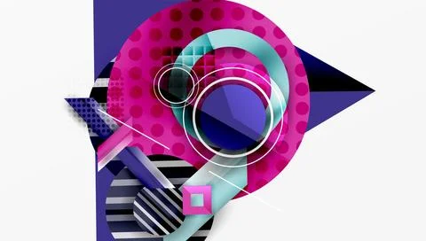 Dynamic complex geometric abstract background Stock Illustration