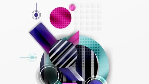 Dynamic complex geometric abstract background Stock Illustration