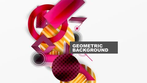 Dynamic complex geometric abstract background Stock Illustration
