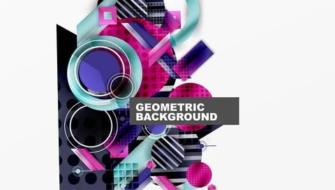Dynamic complex geometric abstract background Illustrazione stock