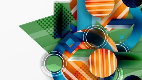 Dynamic complex geometric abstract background Illustrazione stock