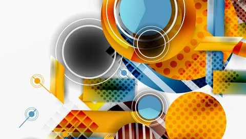 Dynamic complex geometric abstract background Illustrazione stock