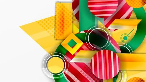 Dynamic complex geometric abstract background Stock Illustration