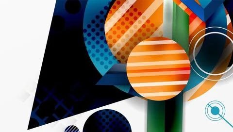 Dynamic complex geometric abstract background Stock Illustration